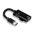 Type C Female to 3.5mm Jack Male Adapter 2 in 1 USB C Audio Splitter Connector Headphone Audio Cable Converter For Xiaomi Huawei