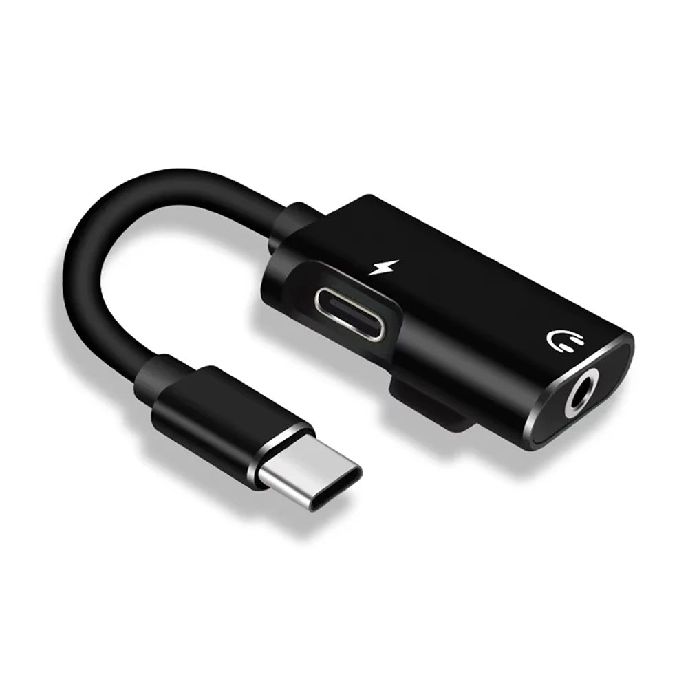 Type C Female to 3.5mm Jack Male Adapter 2 in 1 USB C Audio Splitter Connector Headphone Audio Cable Converter For Xiaomi Huawei