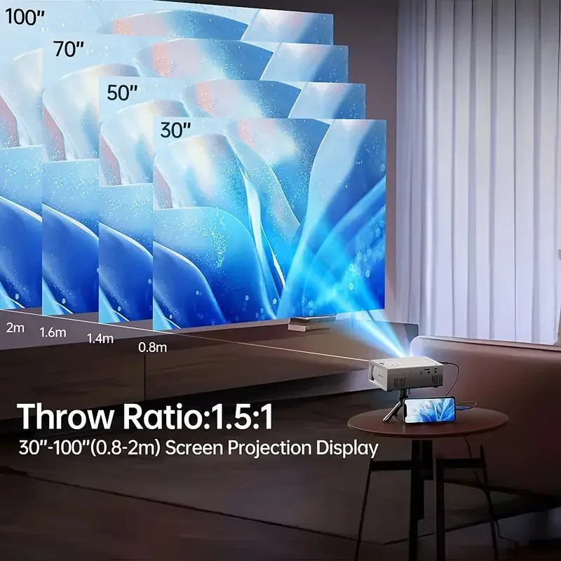 Smart Projector TFT LCD 1080P 1920*1080P Wifi Bluetooth Mini Projectors Home Cinema Outdoor Theater Mini Portable Proiettor