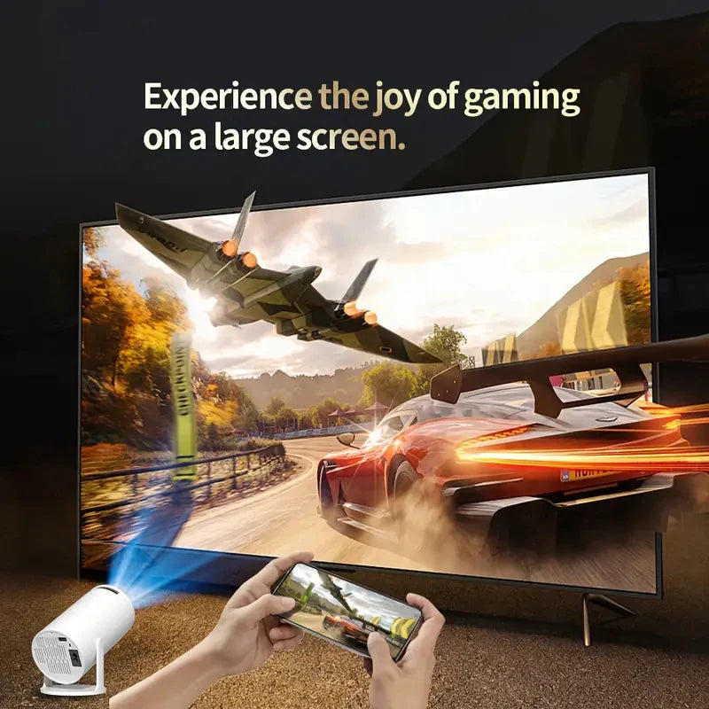 2026 Smart Projector, Full HD 1080P, Android 13, supports BT5.4 and WiFi6, suitable for outdoor home theater and holiday gifts
