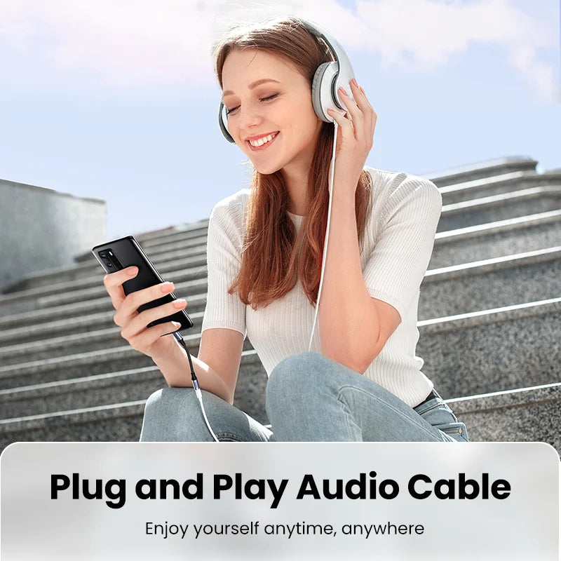 UGREEN Type C to 3.5mm Earphone USB C Cable USB C to 3.5 Headphone Adapter DAC Audio Cable For Xiaomi Mi10 HUAWEI P30 Oneplus 9