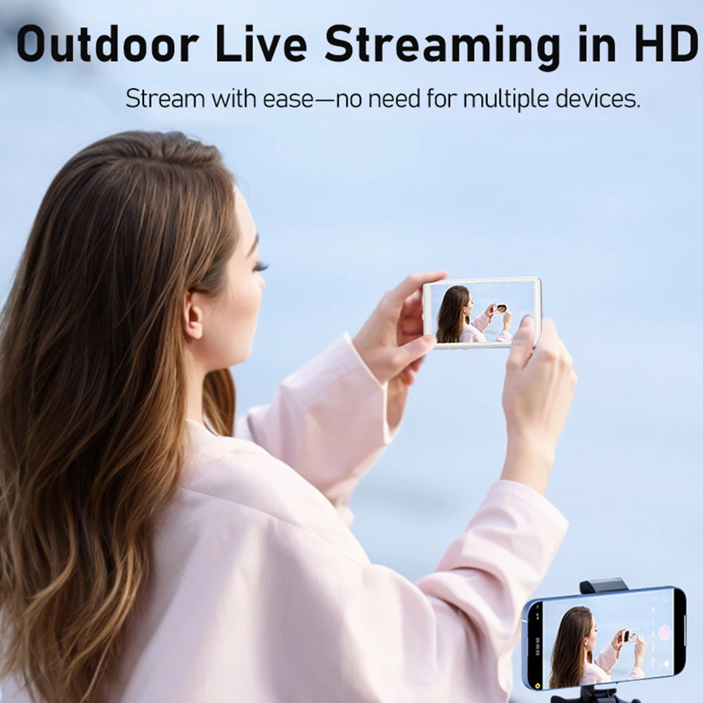 Smartphone Magnetic Monitor Screen Projector Phone Rear Camera Selfie For Vlog Live Stream Video Recording For Android iPhone