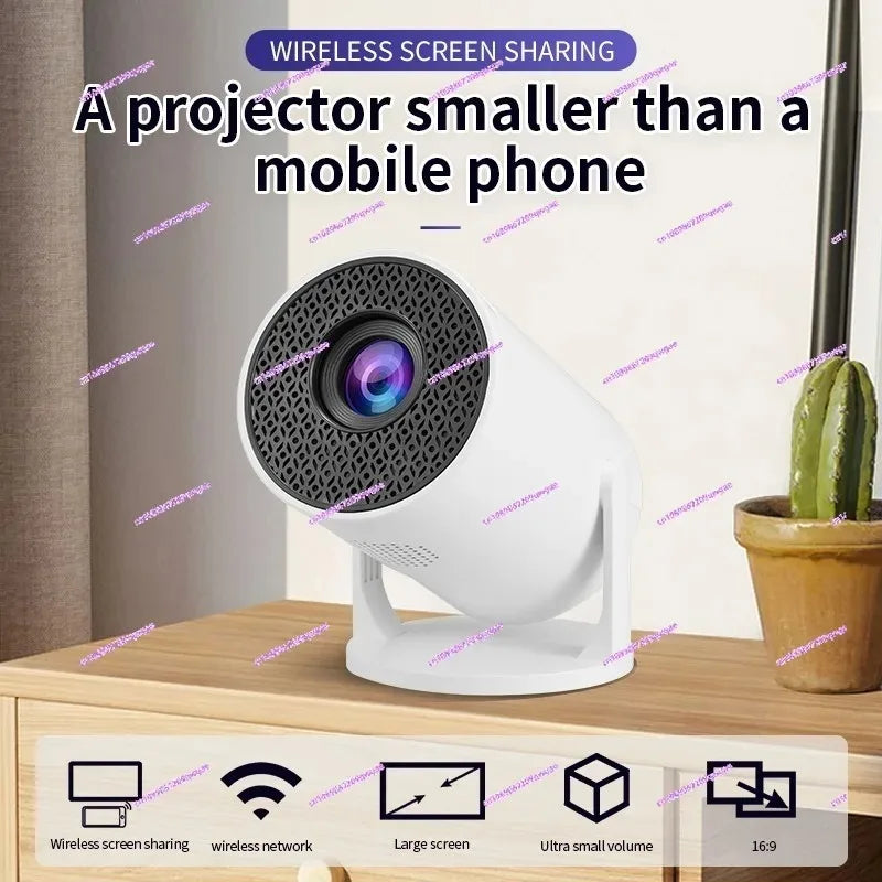 Home 4K HD Portable Projector | HY300MINI Smart Projector with Wired & Wireless Phone Screen Casting