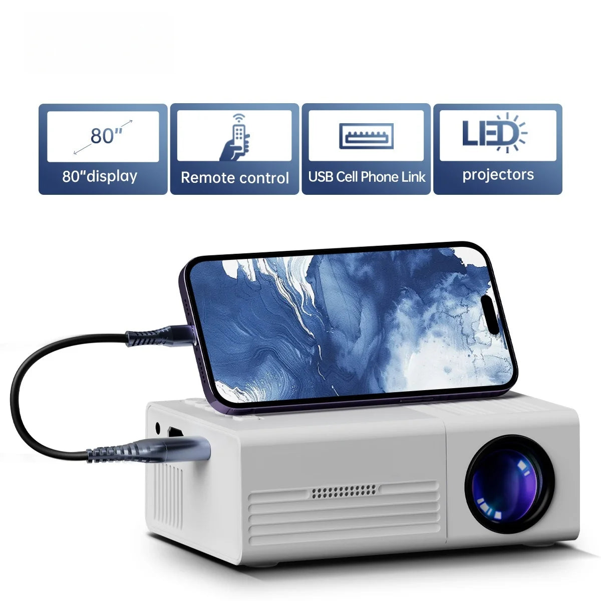 Smart Projector TFT LCD 1080P 1920*1080P Wifi Bluetooth Mini Projectors Home Cinema Outdoor Theater Mini Portable Proiettor