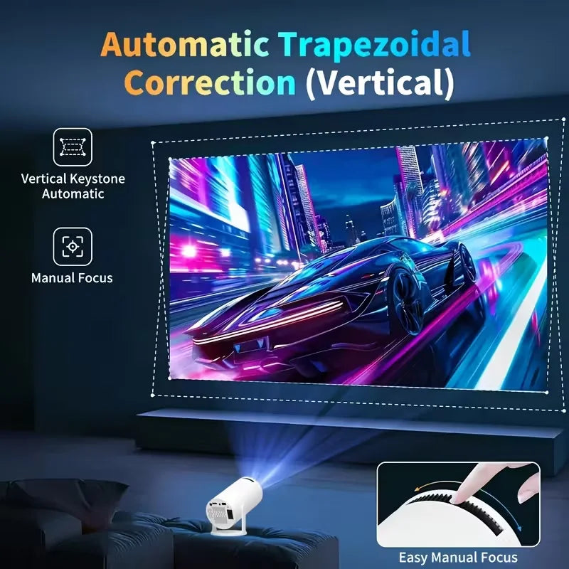 2026 Smart Projector, Full HD 1080P, Android 13, supports BT5.4 and WiFi6, suitable for outdoor home theater and holiday gifts