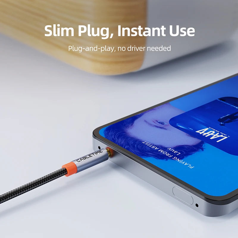 CABLETIME 3.5mm Jack Audio Extension Cable for Laptop PC Xiaomi Male to Female Stereo 3.5 Headphone Aux Extend Adapter Cord