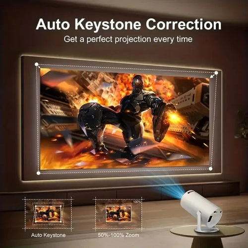 2026 Smart Projector, Full HD 1080P, Android 13, supports BT5.4 and WiFi6, suitable for outdoor home theater and holiday gifts