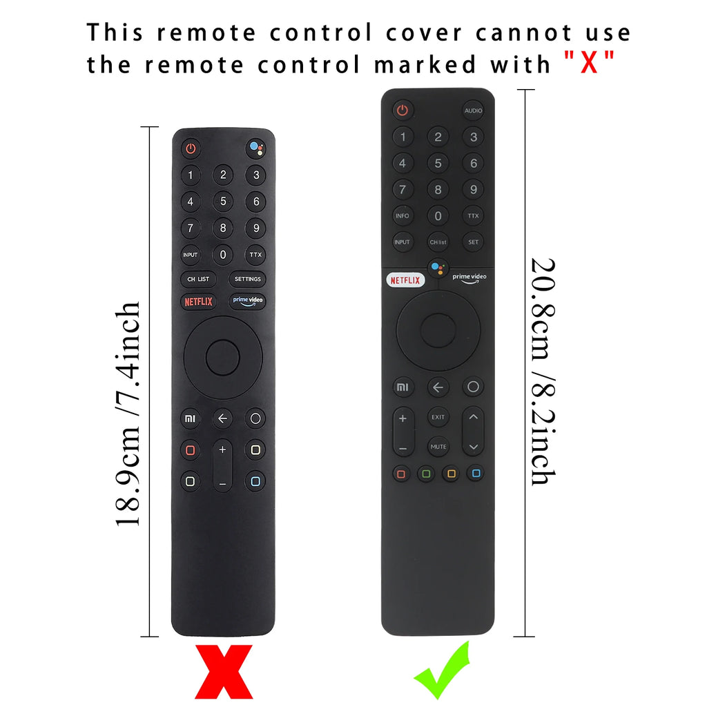 Silicone Protective Case Fit for Xiaomi MI P1 32" 43" 55" Android Q1 75" TV Remote Controller XMRM-19 Voice Remote Cover Sheath