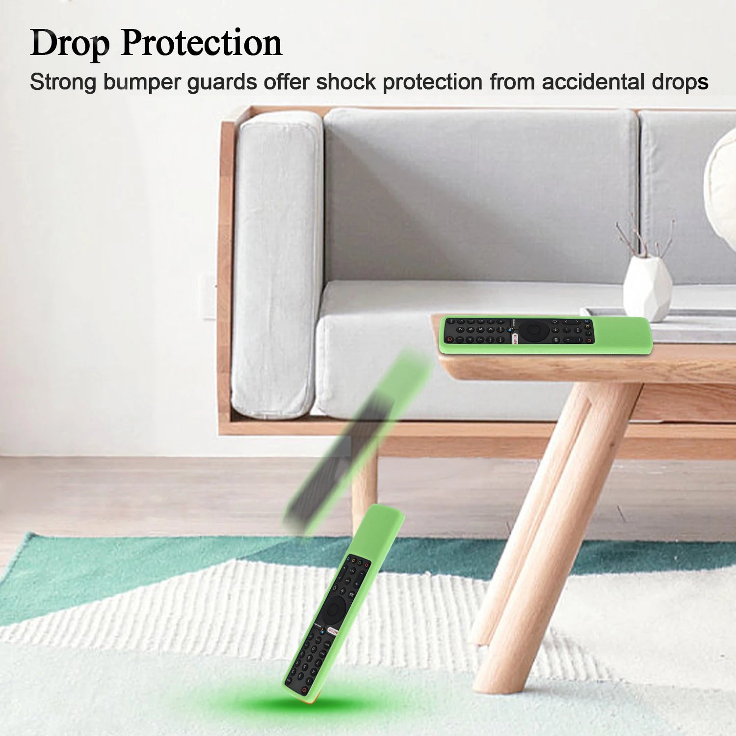 Silicone Protective Case Fit for Xiaomi MI P1 32" 43" 55" Android Q1 75" TV Remote Controller XMRM-19 Voice Remote Cover Sheath