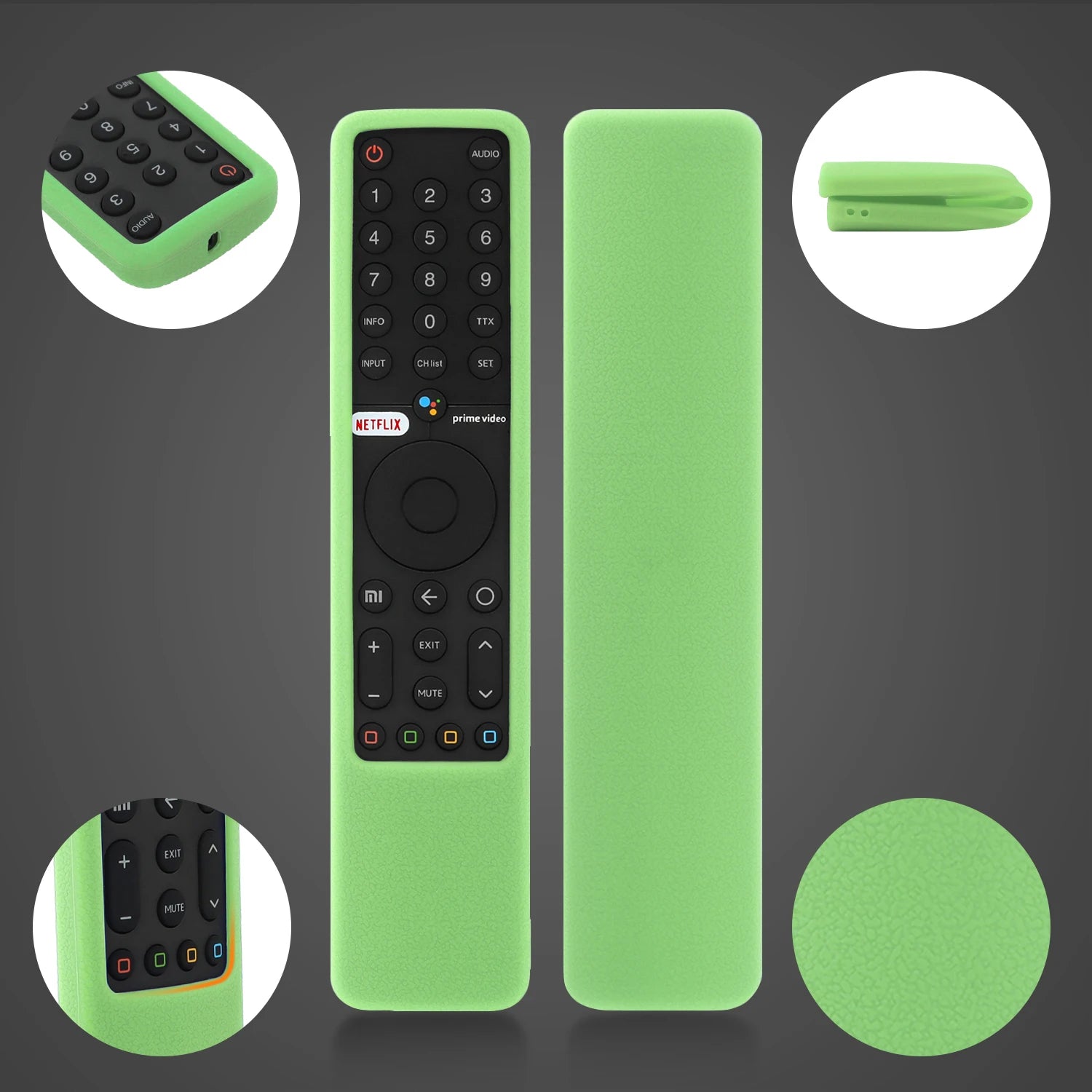 Silicone Protective Case Fit for Xiaomi MI P1 32" 43" 55" Android Q1 75" TV Remote Controller XMRM-19 Voice Remote Cover Sheath